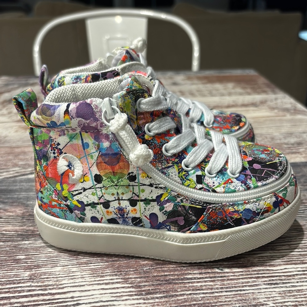 Billy Footwear Lilia’s Eye Candy Classic high Colorful Kids Sneakers Sz 8XW